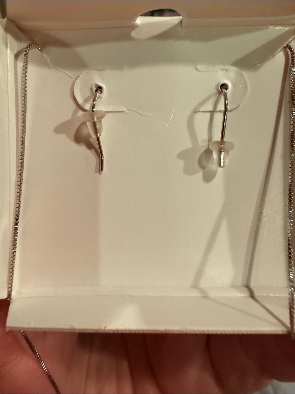 Stella Grace Sterling Silver Dangle Heart Earrings And Necklace Set View 4